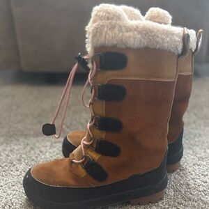 Target Tan and Black Kids Boots